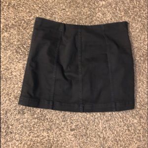 Black denim skirt